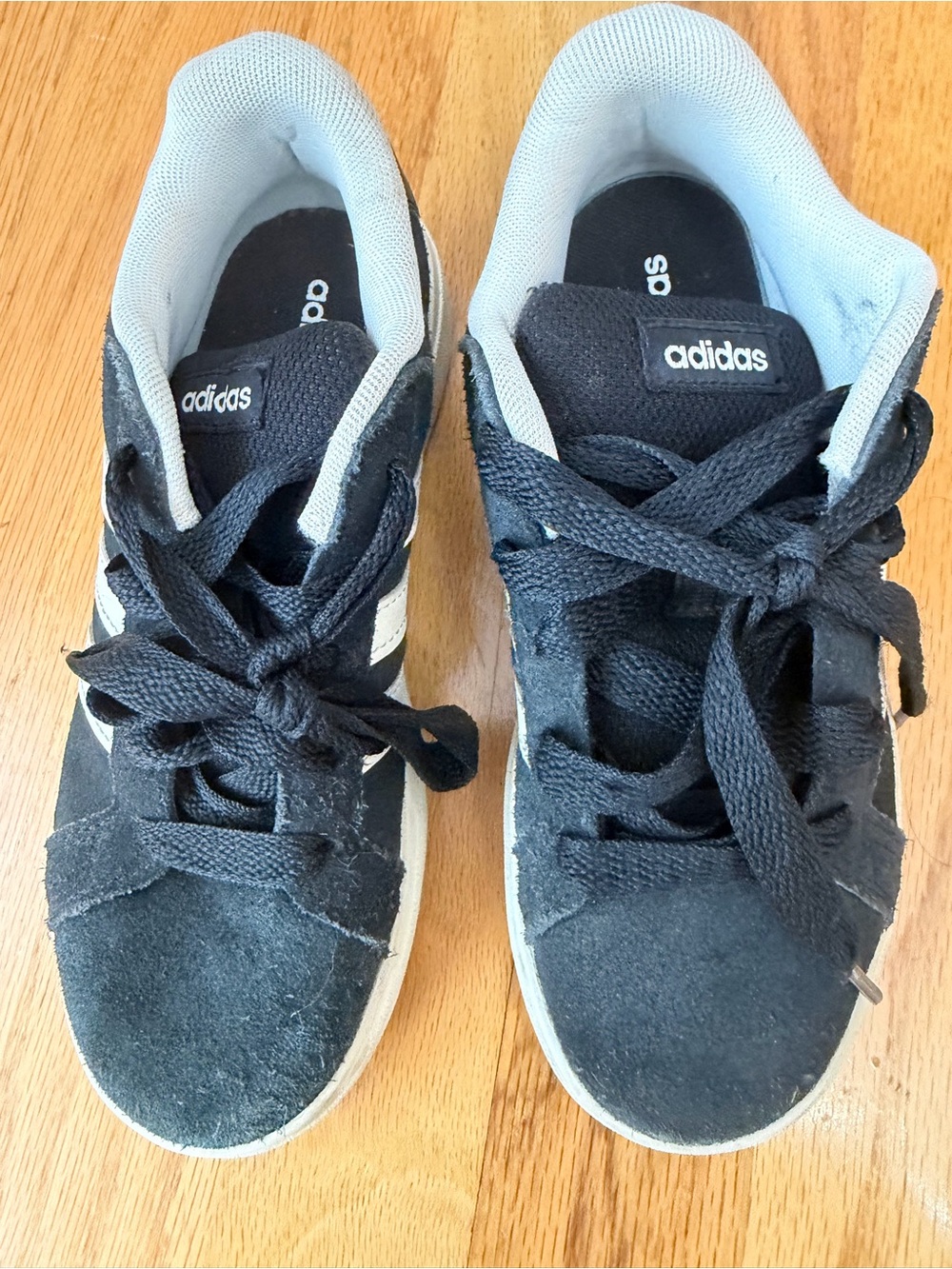 adidas Kids Navy and White Lace-Up Sneakers